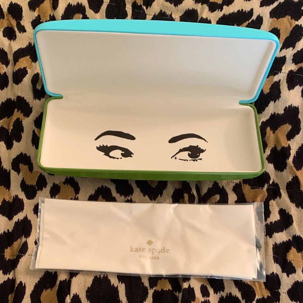 kate spade Turquoise and Lime Eyeglass Case